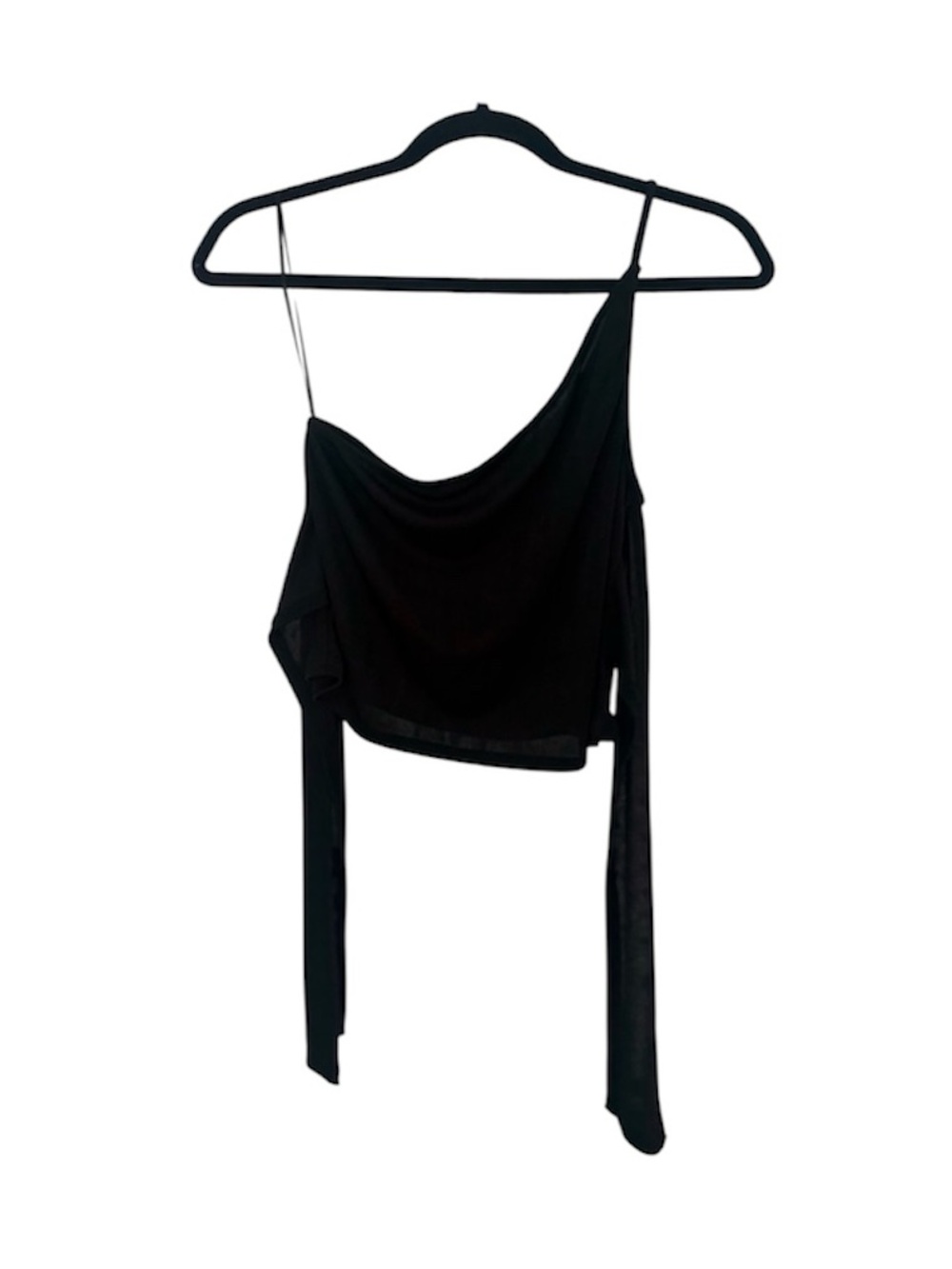 Urban Outfitters Black Long Sleeve One Shoulder Cold Shoulder Top Size Large